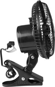 img 3 attached to Stay Cool with the Comfort Zone CZ6C 6-Inch 2-Speed Clip-On Fan: Set of 2 Fans in Sleek Black Design!