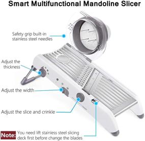 img 3 attached to 🍽️ Mandoline Slicer for Kitchen: Stainless Steel Food Slicer with 18 Types, Adjustable Thickness, and Multiple Functions - Ideal for Vegetables, Cheese, Fruits, Potatoes, Onions, and more!