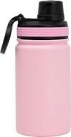 🌸 mira 12 oz stainless steel kids water bottle - rose pink thermos flask: keeps cold 24h, hot 12h - double wall vacuum insulated, leak proof bpa-free lid логотип