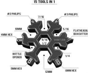 img 3 attached to Vintar 18-in-1 Snowflake Multitool: Keychain Screwdriver, Bottle Opener, Cool Gadgets - Perfect Christmas & Father's Day Gift