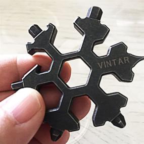 img 2 attached to Vintar 18-in-1 Snowflake Multitool: Keychain Screwdriver, Bottle Opener, Cool Gadgets - Perfect Christmas & Father's Day Gift
