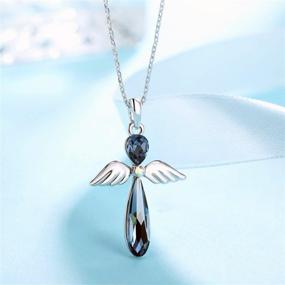img 1 attached to 👼 HERAYLI Guardian Angel Crystal Pendant Necklace for Women and Girls – Jewelry Gift for Protection and Style