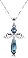 👼 herayli guardian angel crystal pendant necklace for women and girls – jewelry gift for protection and style logo