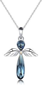 img 4 attached to 👼 HERAYLI Guardian Angel Crystal Pendant Necklace for Women and Girls – Jewelry Gift for Protection and Style