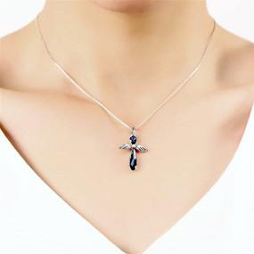 img 3 attached to 👼 HERAYLI Guardian Angel Crystal Pendant Necklace for Women and Girls – Jewelry Gift for Protection and Style