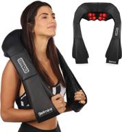 🌟 ultimate relaxation: deep kneading neck massager with heat - shiatsu pillow for back, shoulder, foot, leg massage - corded electric - home & office use logo