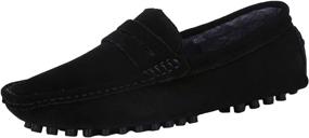 img 4 attached to Premium ANUFER Leather Loafers: Elegant Moccasin Slippers for Ultimate Comfort