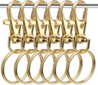 🔗 50 sets of mymagic gold metal swivel snap clasps with key chain clip hooks and rings – jewelry findings logo