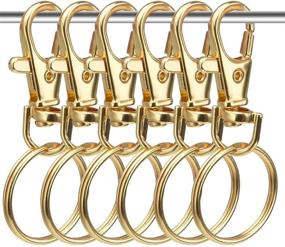 img 4 attached to 🔗 50 Sets of MyMagic Gold Metal Swivel Snap Clasps with Key Chain Clip Hooks and Rings – Jewelry Findings