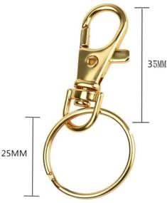 img 3 attached to 🔗 50 Sets of MyMagic Gold Metal Swivel Snap Clasps with Key Chain Clip Hooks and Rings – Jewelry Findings