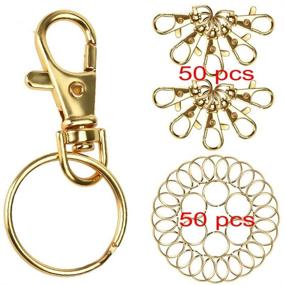 img 2 attached to 🔗 50 Sets of MyMagic Gold Metal Swivel Snap Clasps with Key Chain Clip Hooks and Rings – Jewelry Findings