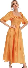 img 4 attached to R Vivimos Ruffled Vintage Elegant Backless Women's Clothing for Dresses