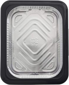 img 2 attached to 🔥 Fancy Panz 2-in-1: Dress Up & Protect Your Foil Pan, Made in USA, Fits 2 Sizes! BPA-Free (Charcoal)