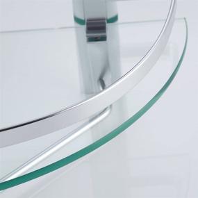 img 1 attached to KES Glass Bathroom Shelf with Towel Bar - Corner Shelf Wall Mount - Thick Tempered Glass - Aluminum - Silver Sand Sprayed - A4123A