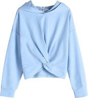 👕 hoodie sweatshirt for girls: tie dye twist front, casual, loose long sleeve crop top pullover, cute clothes for a hopeac look logo