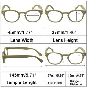 img 3 attached to 👓 Value Pack of 6 Reading Glasses: High-Quality Colorful Glasses with Spring Hinges