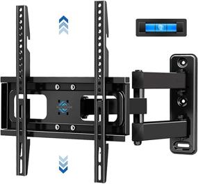 img 4 attached to 📺 Versatile Full Motion TV Wall Mount with Level & Height Adjustment, Tilts and 90° Rotation - Perfect for 32-60 Inch Flat Curved TVs up to 77 lbs, Max VESA 400x400