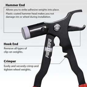 img 2 attached to 🔧 Эффективный инструмент для снятия весов с шин: обернутые покрытием щипцы-молоток для установки балансира веса FIRSTINFO.