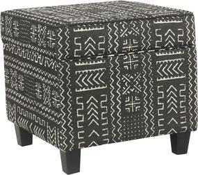 img 4 attached to HomePop Classics Square Storage Ottoman Furniture in Accent Furniture