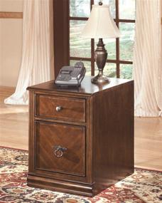 img 3 attached to 🏢 Medium Brown Home Office Small File Cabinet - Ashley Hamlyn Signature Design