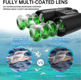 img 3 attached to 🔭 VILUX 12x42 Binoculars: Compact Hunting Binoculars for Adults and Kids with Low Night Vision and HD Optics