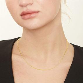 img 1 attached to 🐍 0.9mm Thin Snake Chain Necklace in Gold Over Stainless Steel by KISPER