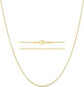 img 4 attached to 🐍 0.9mm Thin Snake Chain Necklace in Gold Over Stainless Steel by KISPER