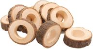 alasida handcrafted rustic wood napkin rings, set of 12, for elegant dinner table decoration - perfect for seo! logo