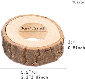 img 1 attached to Alasida Handcrafted Rustic Wood Napkin Rings, Set of 12, for Elegant Dinner Table Decoration - Perfect for SEO!