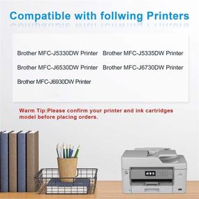 img 3 attached to 🦌 High-Quality Miss Deer LC3019 XXL Compatible Ink Cartridge for Brother printers - 5 Pack