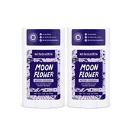 🌙 schmidt's moon flower natural deodorant stick 2.65 ounce (2 pack): long-lasting odor protection with floral fragrance, effortless application logo