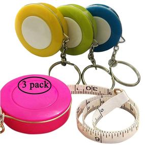 img 4 attached to 📏 3 Pack Retractable Tape Measure - Double-Scale 60-Inch/150cm, Pocket Soft Cloth Measuring Tape for Weight Loss, Medical Body Measurement, Sewing, Tailoring, and Crafts - Vinyl Ruler with Keychain - GoProver