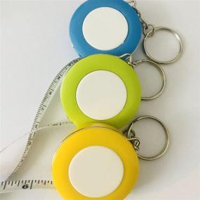 img 1 attached to 📏 3 Pack Retractable Tape Measure - Double-Scale 60-Inch/150cm, Pocket Soft Cloth Measuring Tape for Weight Loss, Medical Body Measurement, Sewing, Tailoring, and Crafts - Vinyl Ruler with Keychain - GoProver