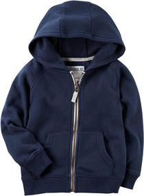 img 1 attached to 💙 Carters Boys' Classic Fleece Zip-Up Jacket with Pockets - Coats & Outerwear