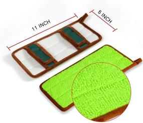 img 1 attached to 🧹 2-Pack Reusable Microfiber Mop Pads for Swiffer Wet Jet Refills - Machine Washable & Durable Replacement Cloth Pads for Hardwood Floors - Compatible with Swiffer WetJet (Green)