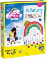 🌈 quick stitch rainbow kit for kids – creativity for kids cross stitch banner logo