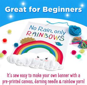 img 2 attached to 🌈 Quick Stitch Rainbow Kit for Kids – Creativity for Kids Cross Stitch Banner