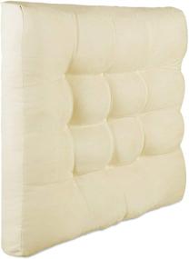 img 2 attached to Square Floor Pillow - Thick Tufted Seat Cushion for Meditation and Yoga in Beige, Ideal for Seating on Floor and Living Room