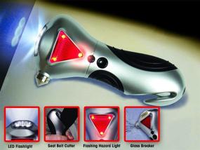 img 2 attached to Enhanced General Tools 7902 4-in-1 Car Escape Tool - Window Breaker, Seat Belt Cutter, Flashing Hazard Light, High-Intensity LED Flashlight