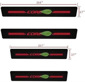 img 3 attached to 🚗 AOMSAZTO 4Pcs Car Door Sill Protector for Toyota Corolla: Carbon Fiber Vinyl Scuff Plate Sticker - Red
