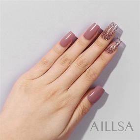 img 1 attached to 💅 AILLSA Gel Nail Strips: Pink Leopard Waterproof Art Stickers - 27pcs