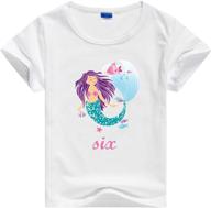 🧜 mermaid birthday party tshirt for girls - tops, tees & blouses in girls' clothing logo