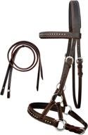 🐴 challenger western english leather bitless sidepull horse bridle reins - 708 логотип