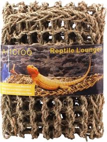 img 4 attached to Aiicioo Lizard Hammock Lounger - Seagrass Fibers Ideal for Anoles, Bearded Dragons, Geckos, Iguanas & Hermit Crabs - 100% Natural