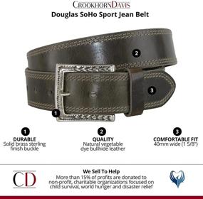 img 3 attached to 👔 Trendy Men's Belts: Casual & Classy Bullhide Leather Accessories