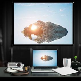 img 4 attached to Portable Foldable Non Crease Projector Projection Television & Video in Projection Screens