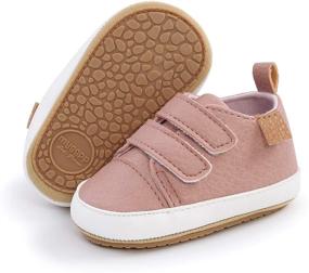 img 4 attached to CAKOPEN Toddler Sneaker Leather Anti Slip Apparel & Accessories Baby Girls for Shoes