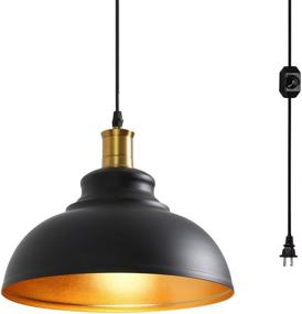 img 4 attached to Enhance Your Space with Surpars House 1-Light Plug in Pendant Light featuring a Convenient Dimmer Switch