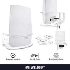 img 3 attached to 🔒 Enhanced Durability Wall Mount Solution for NETGEAR Orbi Mesh Wi-Fi System - Amplify Your Wi-Fi Router's Security (Pack of 2)