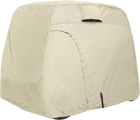 img 4 attached to 🏌️ Universal 600D Waterproof Golf Cart Cover Ideal for Most 2 Passenger Golf Carts - Explore Land